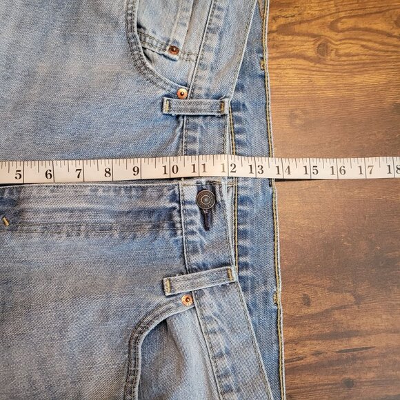Levi's Jeans Mens 38x32 Measures 36x30 Straight Leg 505 Medium Light Wash - Picture 9 of 11
